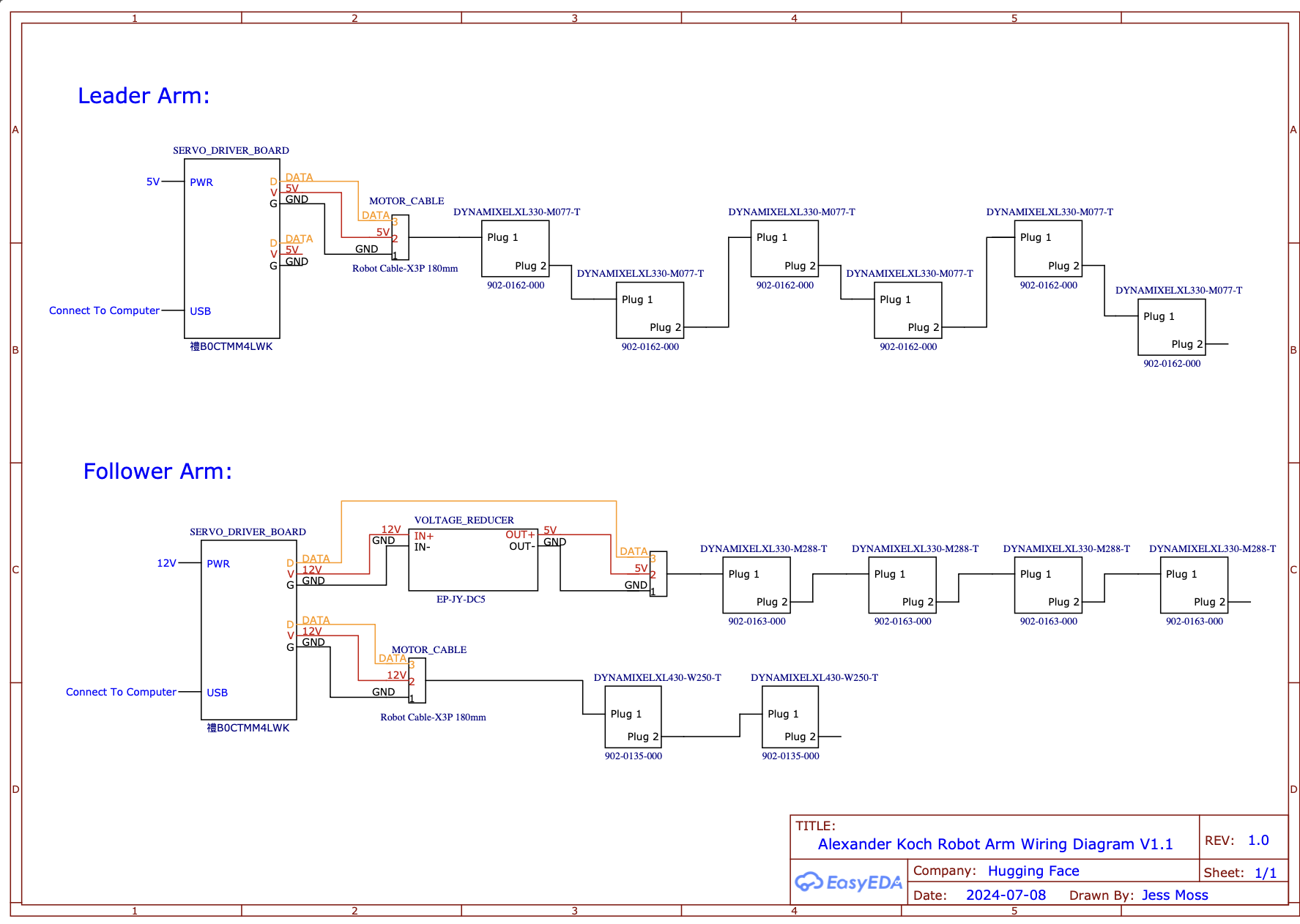 Schematic for Robotic Arms